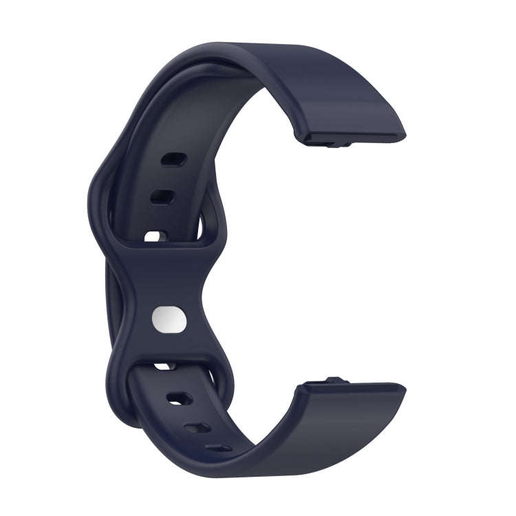 For Amazon Halo View Silicone Butterfly Buckle Watch Band, Size:L(Dark Blue)