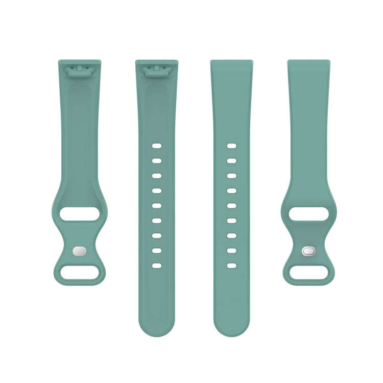 For Amazon Halo View Silicone Butterfly Buckle Watch Band, Size:L(Pine Needle Green)