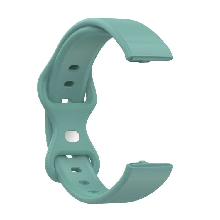 For Amazon Halo View Silicone Butterfly Buckle Watch Band, Size:L(Pine Needle Green)