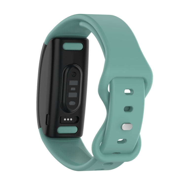For Amazon Halo View Silicone Butterfly Buckle Watch Band, Size:L(Pine Needle Green)