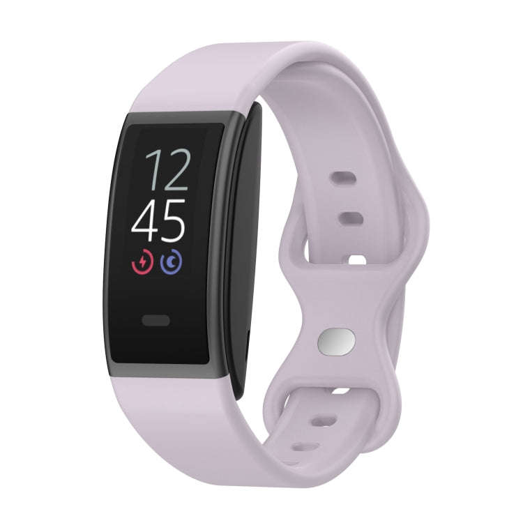 For Amazon Halo View Silicone Butterfly Buckle Watch Band, Size:L(Lavender)