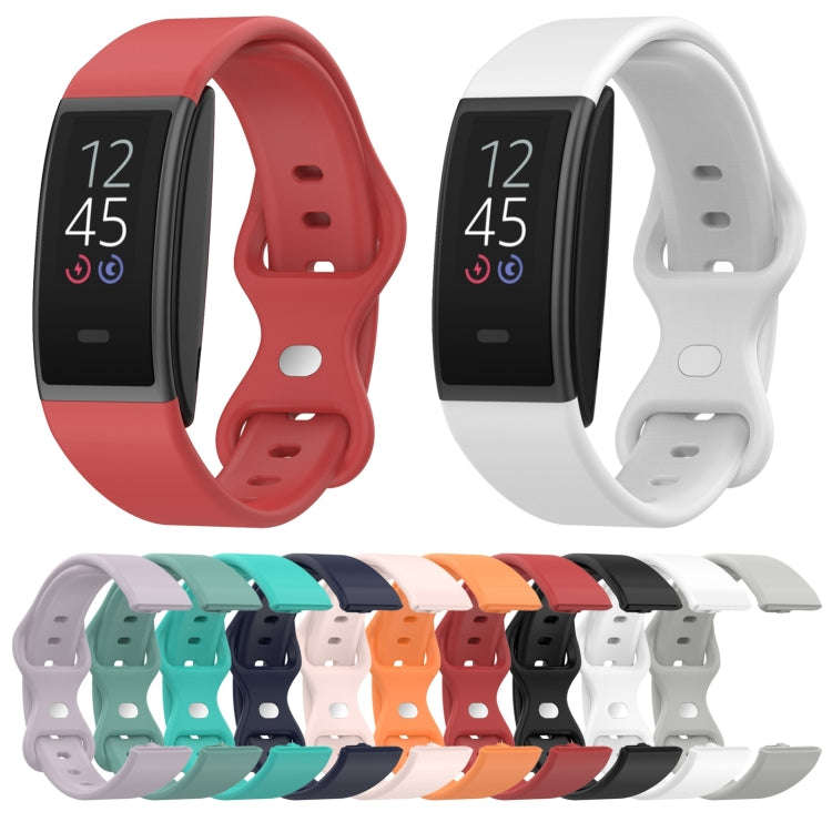 For Amazon Halo View Silicone Butterfly Buckle Watch Band, Size:L(Rock Grey)