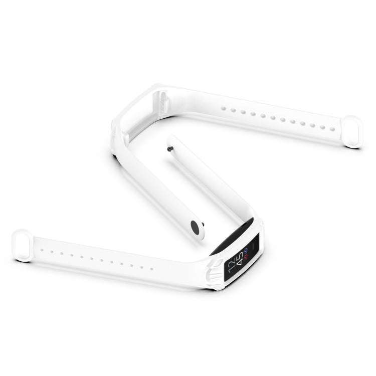 For Amazon Halo View Silicone Integrated Watch Band(White)