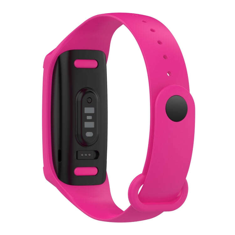 For Amazon Halo View Silicone Integrated Watch Band(Rose Red)