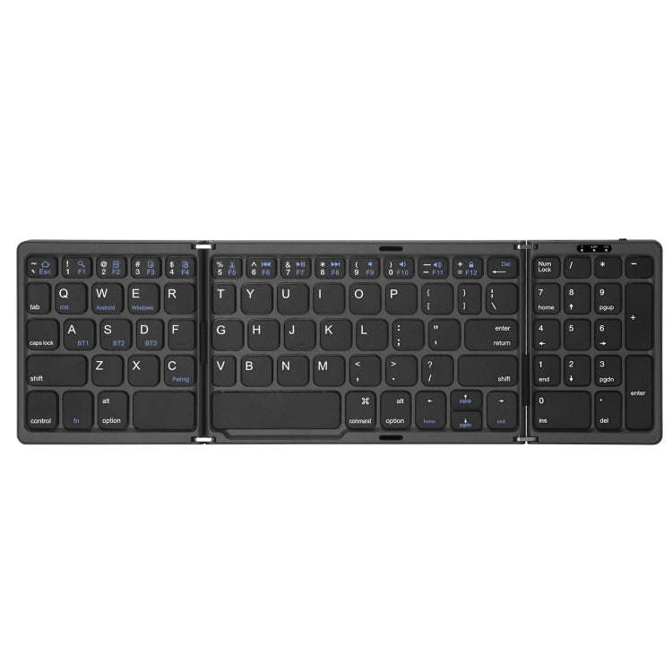 B089 Bluetooth Foldable Keyboard with Numeric (Black)