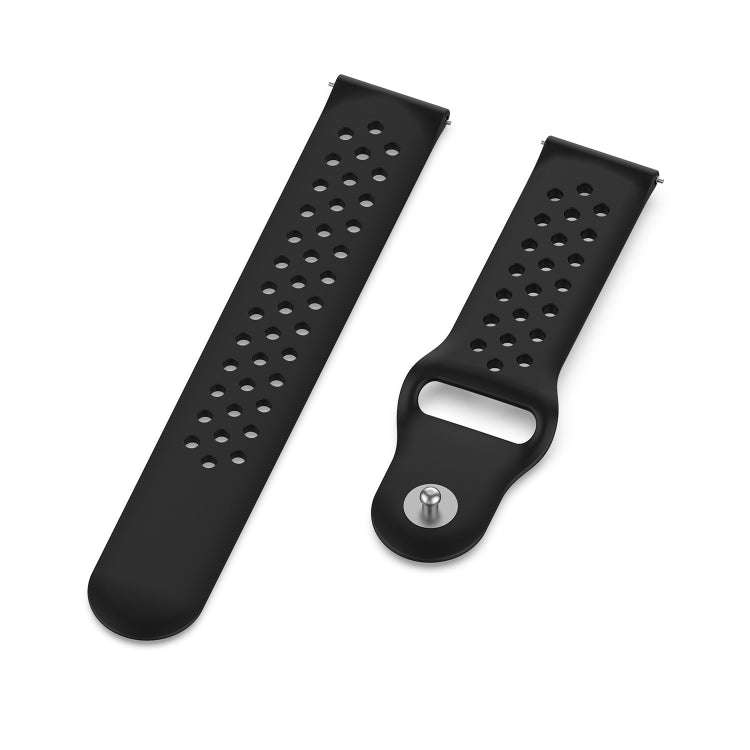 For Huami Amazfit Youth Edition Silicone Breathable Watch Band(Black)