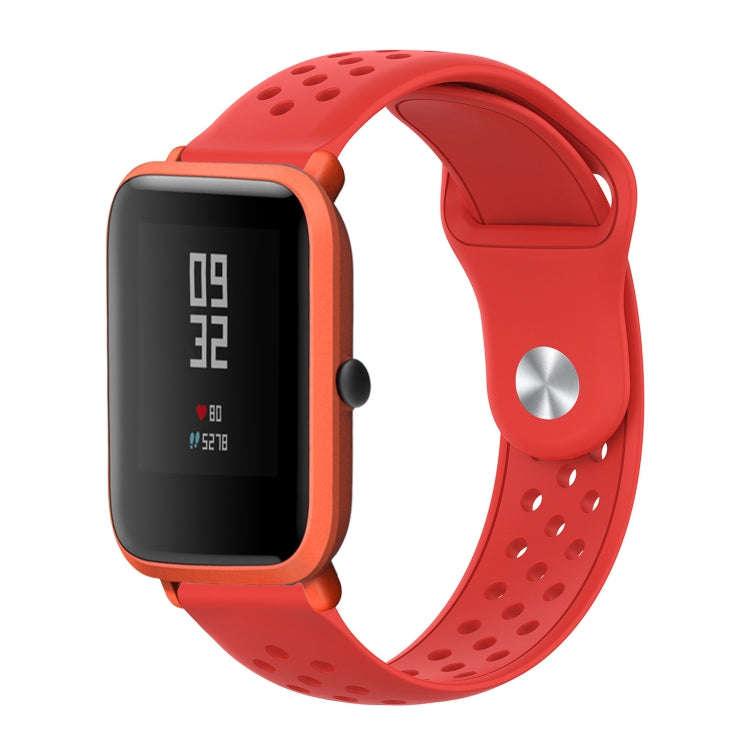 For Huami Amazfit Youth Edition Silicone Breathable Watch Band(Red)