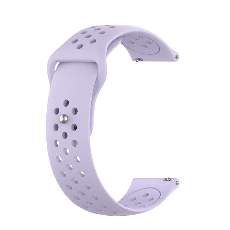 For Huami Amazfit Youth Edition Silicone Breathable Watch Band(Light Purple)