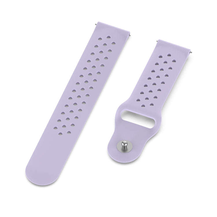 For Huami Amazfit Youth Edition Silicone Breathable Watch Band(Light Purple)
