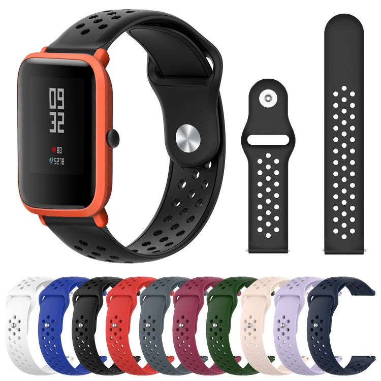 For Huami Amazfit Youth Edition Silicone Breathable Watch Band(Midnight Blue)