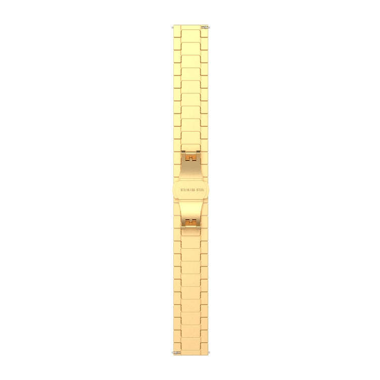 For Huami Amazfit GTR 42mm Butterfly Buckle Stainless Steel Watch Band(Golden)