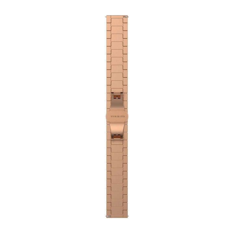 For Huami Amazfit GTR 42mm Butterfly Buckle Stainless Steel Watch Band(Rose Gold)