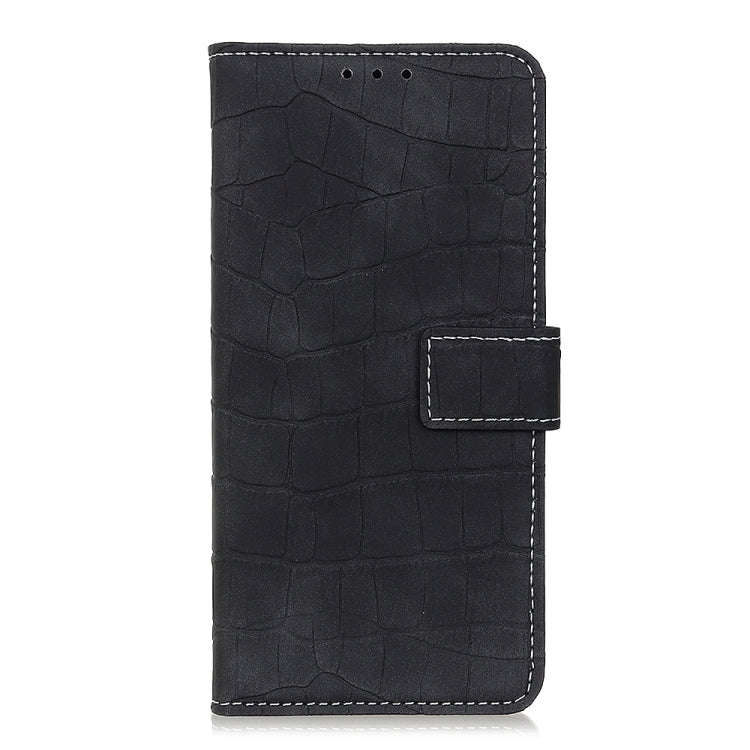 For OnePlus ACE/10R Magnetic Crocodile Texture Horizontal Flip Leather Phone Case(Black)