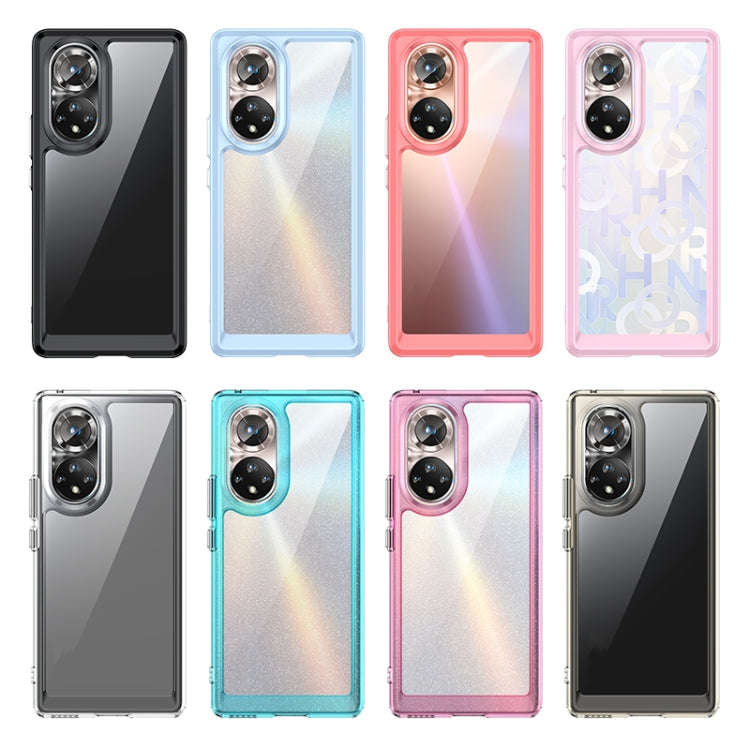 For Honor 50 Pro Colorful Series Acrylic + TPU Phone Case(Transparent Black)