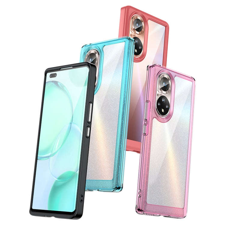 For Honor 50 Pro Colorful Series Acrylic + TPU Phone Case(Transparent Black)