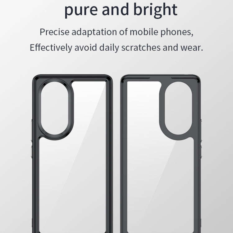 For Honor 50 Pro Colorful Series Acrylic + TPU Phone Case(Transparent Black)