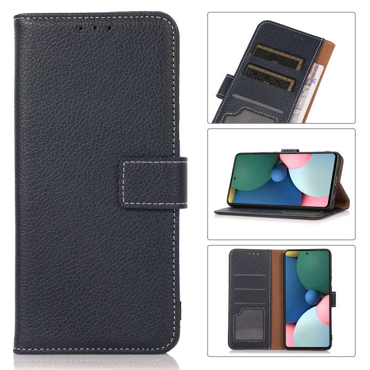 For OnePlus ACE/10R Litchi Texture Horizontal Flip Leather Phone Case(Dark Blue)