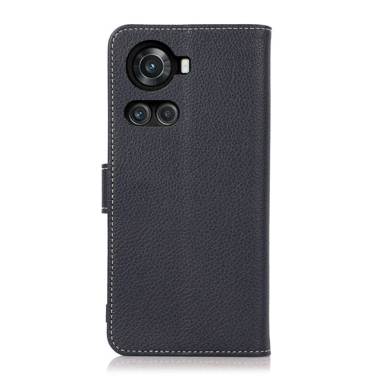 For OnePlus ACE/10R Litchi Texture Horizontal Flip Leather Phone Case(Dark Blue)