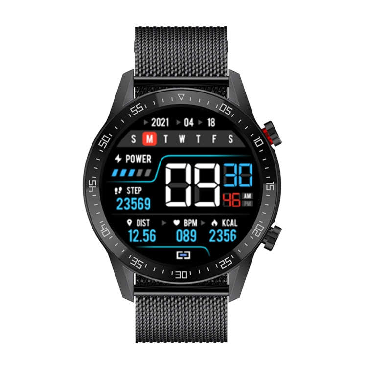 SK7Plus 1.28 inch IPS Screen Steel Strap Smart Watch, Support Bluetooth Call/Sleep Monitoring(Black)