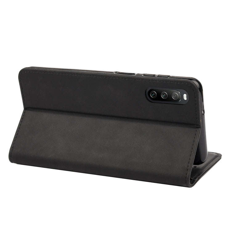 For Sony Xperia 10 IV Skin Feel Splicing Leather Phone Case(Black)