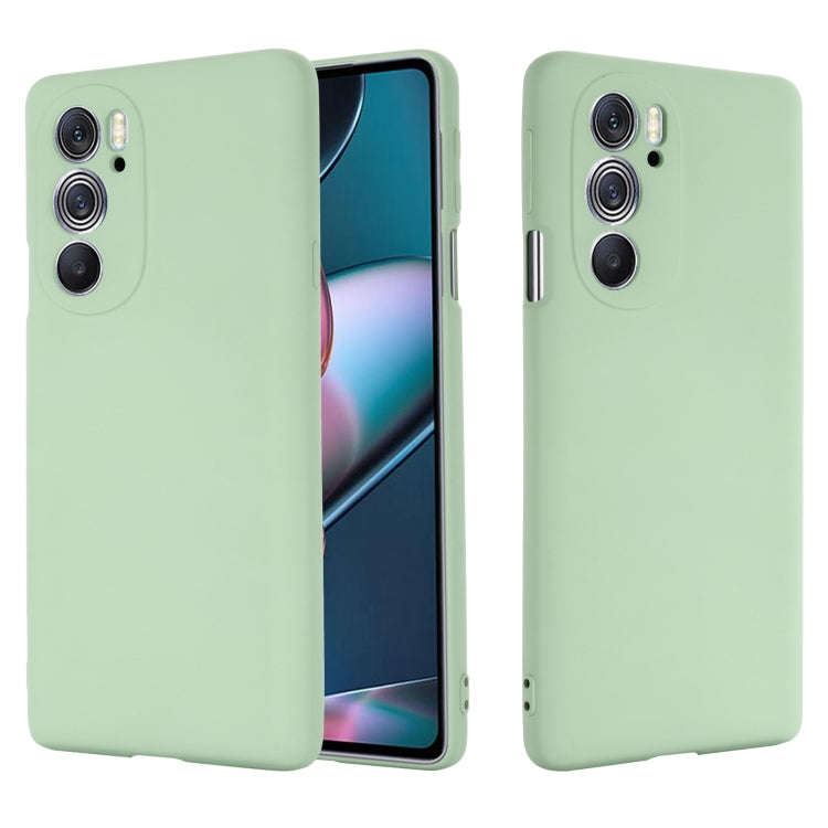 For Motorola Edge X30 5G Pure Color Liquid Silicone Shockproof Phone Case(Green)
