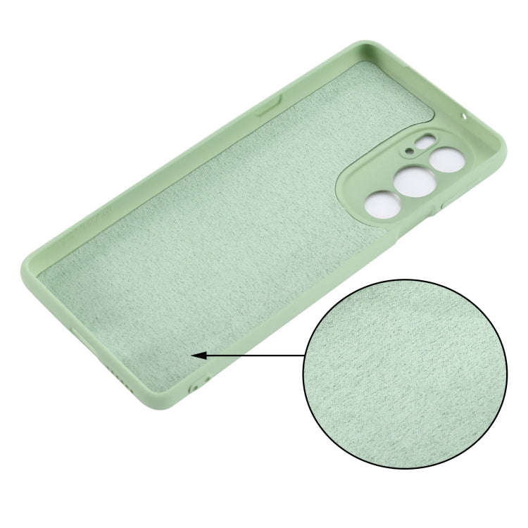 For Motorola Edge X30 5G Pure Color Liquid Silicone Shockproof Phone Case(Green)