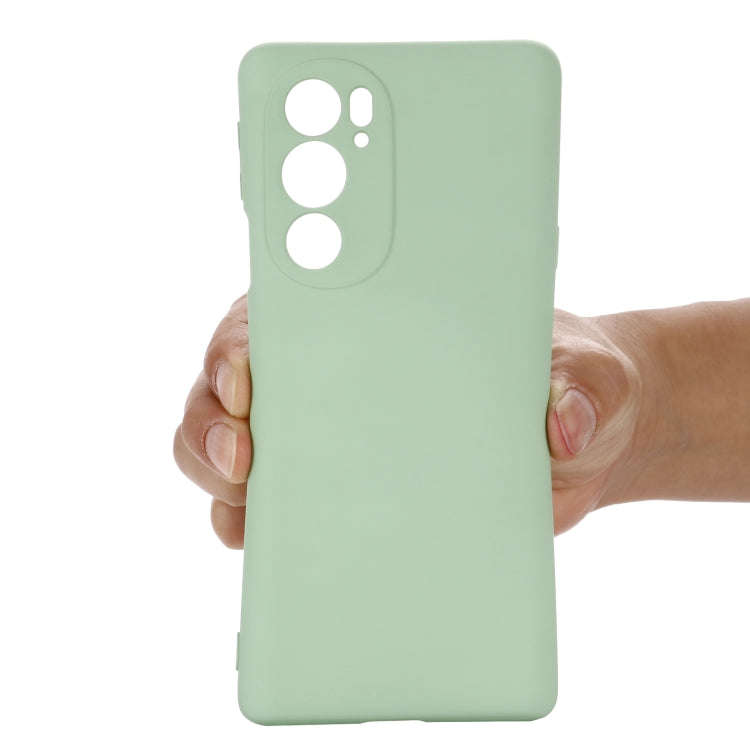 For Motorola Edge X30 5G Pure Color Liquid Silicone Shockproof Phone Case(Green)