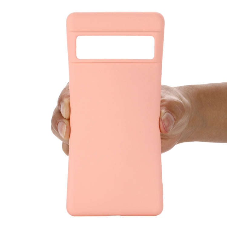 For Google Pixel 7 Pro Pure Color Liquid Silicone Shockproof Phone Case(Pink)