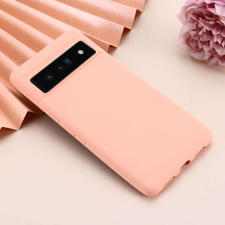 For Google Pixel 7 Pro Pure Color Liquid Silicone Shockproof Phone Case(Pink)