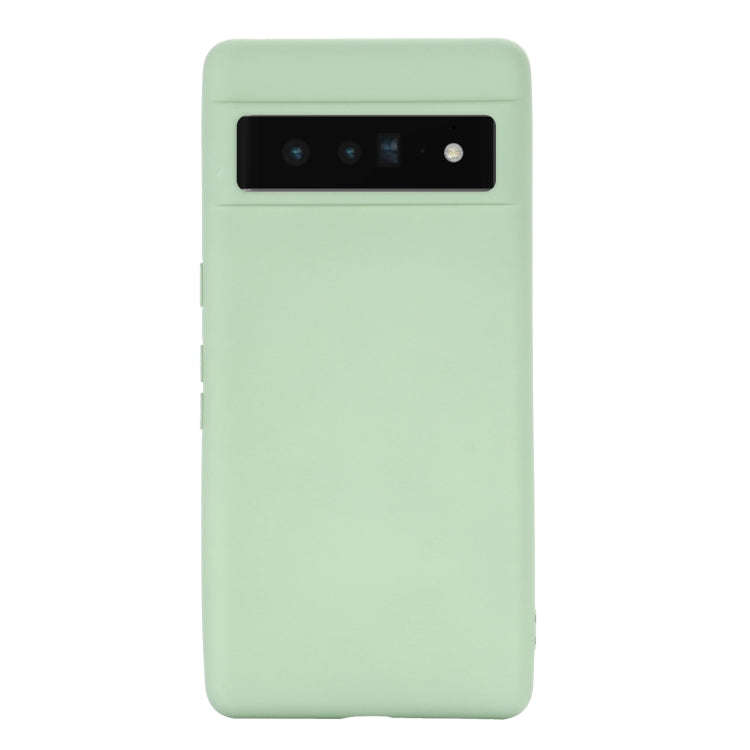 For Google Pixel 7 Pure Color Liquid Silicone Shockproof Phone Case(Green)
