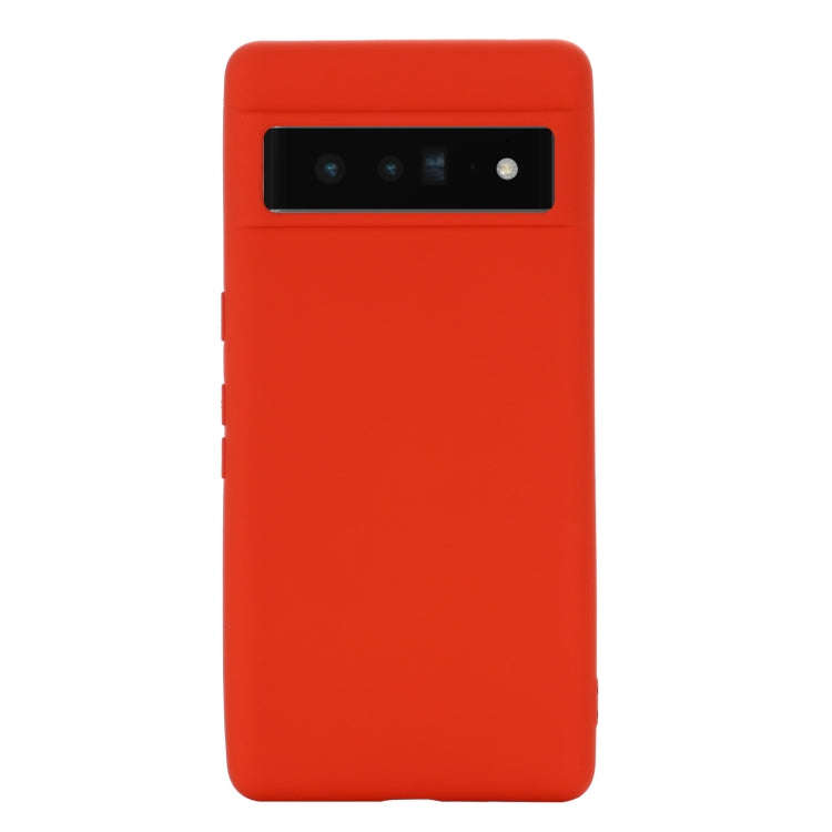 For Google Pixel 7 Pure Color Liquid Silicone Shockproof Phone Case(Red)