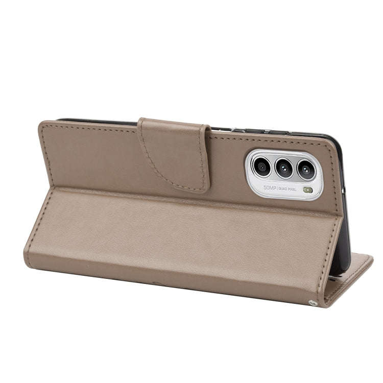For Motorola Moto G52 Embossed Butterfly Pattern Flip Leather Phone Case(Grey)