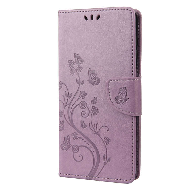 For Sony Xperia 10 IV Embossed Butterfly Pattern Flip Leather Phone Case(Light Purple)