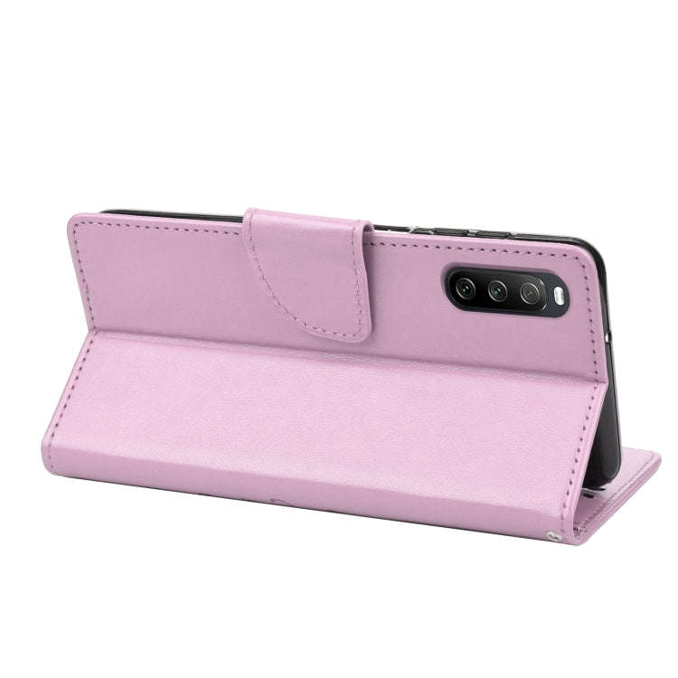 For Sony Xperia 10 IV Embossed Butterfly Pattern Flip Leather Phone Case(Light Purple)