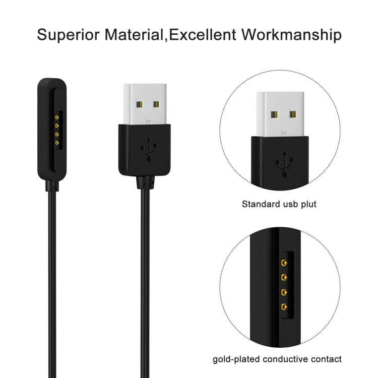 For ASUS Zenwatch 1m 2nd Generation Charging Cable(Black)