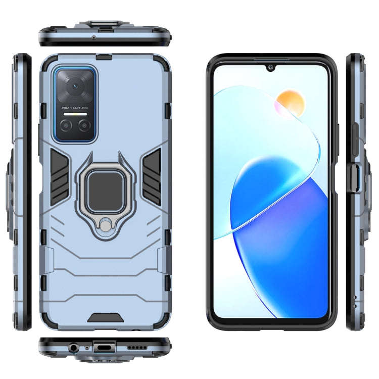 For Honor Play6T Magnetic Ring Holder PC + TPU Phone Case(Navy Blue)