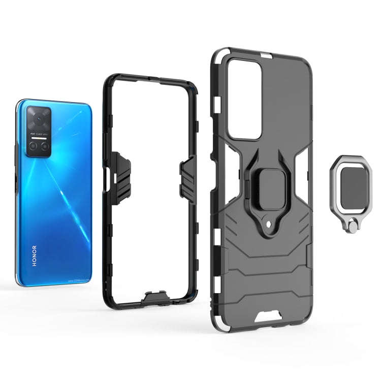 For Honor Play6T Magnetic Ring Holder PC + TPU Phone Case(Navy Blue)