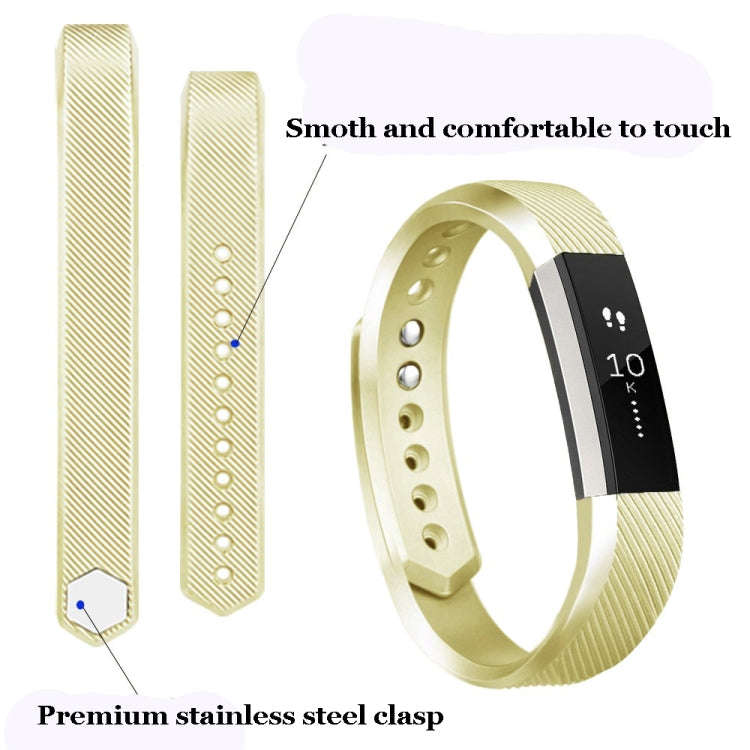For FITBIT Alta Metallic Strap(Golden)