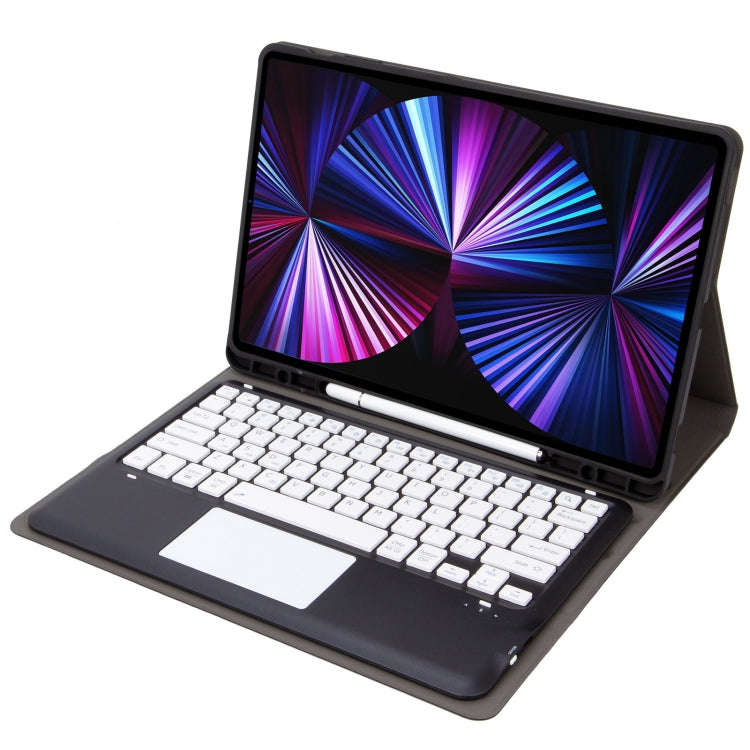 T12B-A Detachable Touch Pad Bluetooth Keyboard Leather Tablet Case For iPad Air 13 2025 / 2024 / ...