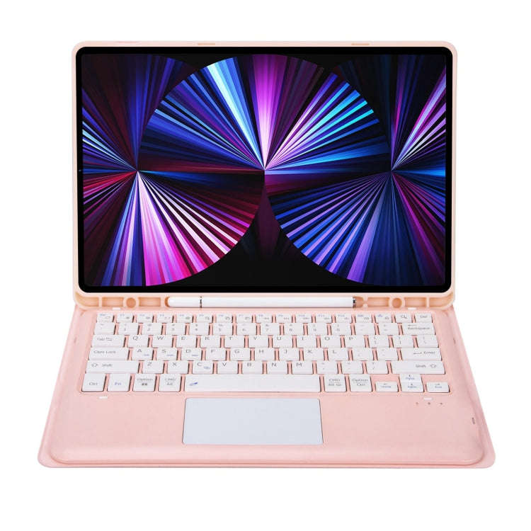T12B-A Detachable Touch Pad Bluetooth Keyboard Leather Tablet Case For iPad Air 13 2025 / 2024 / ...