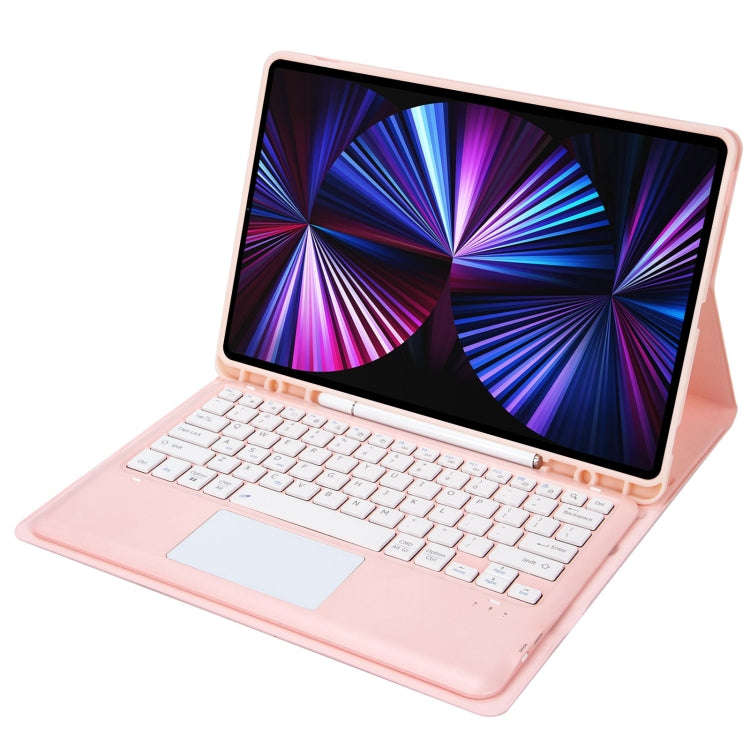 T12B-A Detachable Touch Pad Bluetooth Keyboard Leather Tablet Case For iPad Air 13 2025 / 2024 / ...
