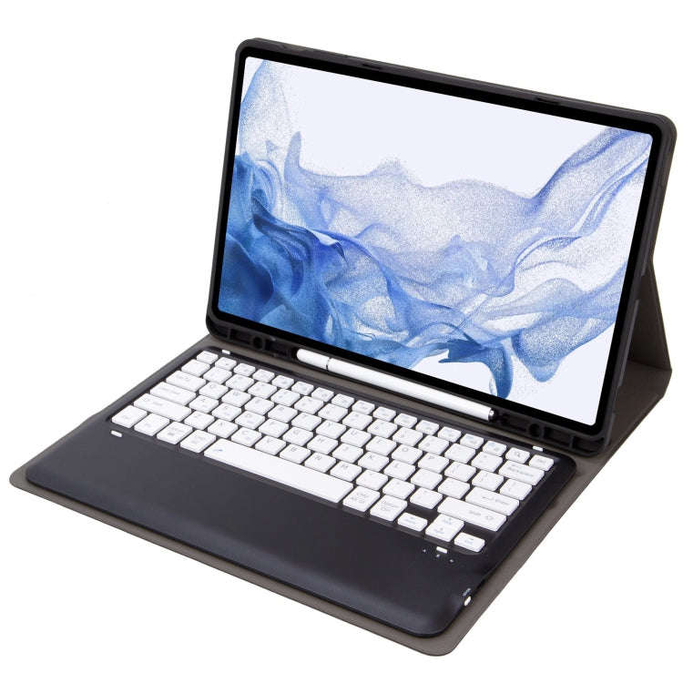 T800B Pen Slot Detachable Bluetooth Keyboard Leather Tablet Case For Samsung Galaxy Tab S8+/S7+/S...