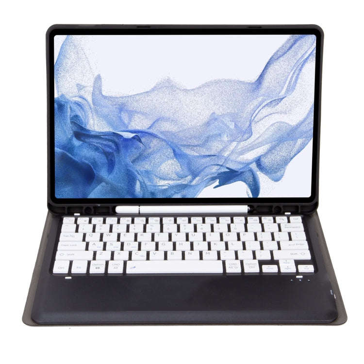 T800B Pen Slot Detachable Bluetooth Keyboard Leather Tablet Case For Samsung Galaxy Tab S8+/S7+/S...