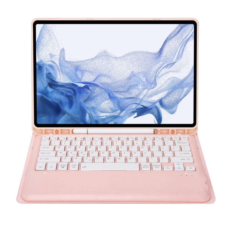 T800B Pen Slot Detachable Bluetooth Keyboard Leather Tablet Case For Samsung Galaxy Tab S8+/S7+/S...