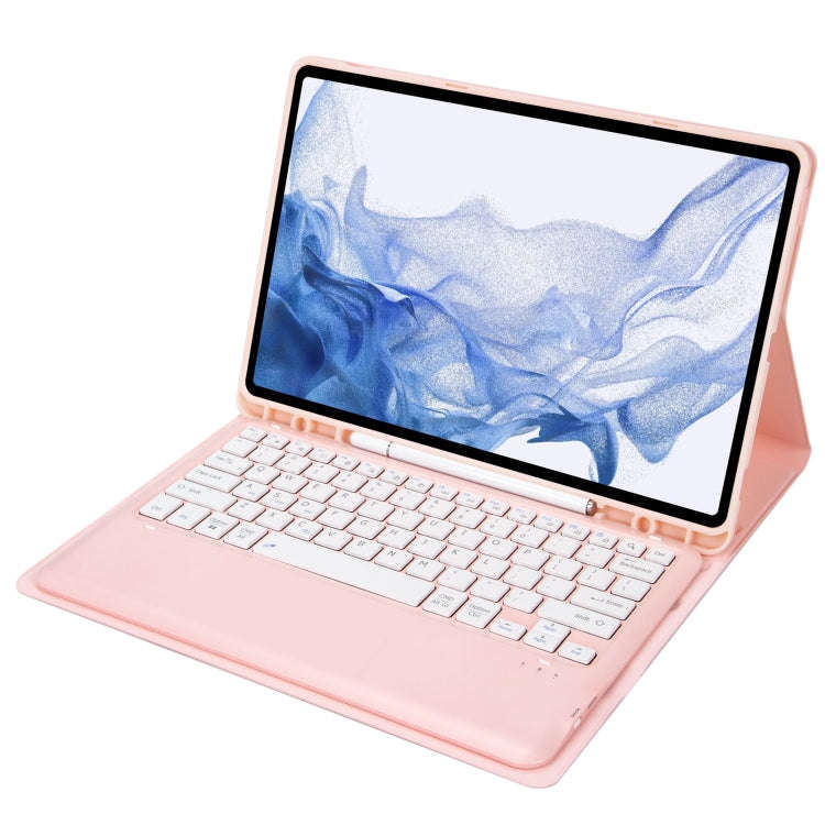 T800B Pen Slot Detachable Bluetooth Keyboard Leather Tablet Case For Samsung Galaxy Tab S8+/S7+/S...