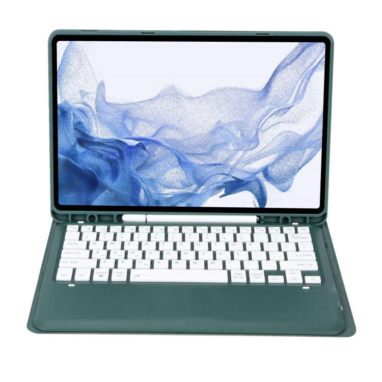T800B Pen Slot Detachable Bluetooth Keyboard Leather Tablet Case For Samsung Galaxy Tab S8+/S7+/S...