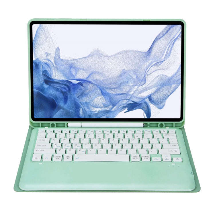 T800B Pen Slot Detachable Bluetooth Keyboard Leather Tablet Case For Samsung Galaxy Tab S8+/S7+/S...