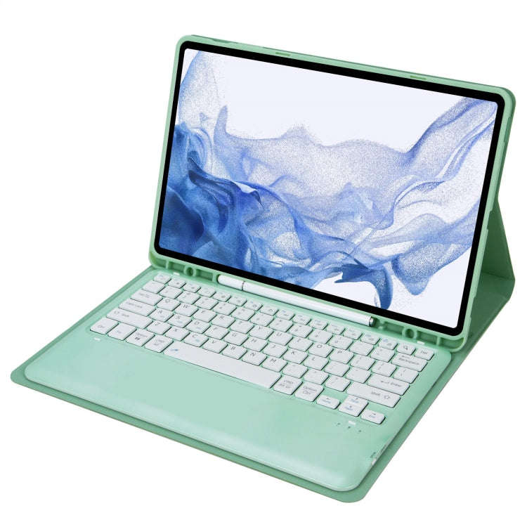 T800B Pen Slot Detachable Bluetooth Keyboard Leather Tablet Case For Samsung Galaxy Tab S8+/S7+/S...