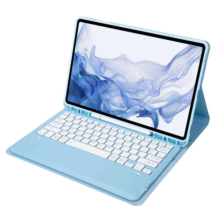 T800B Pen Slot Detachable Bluetooth Keyboard Leather Tablet Case For Samsung Galaxy Tab S8+/S7+/S...