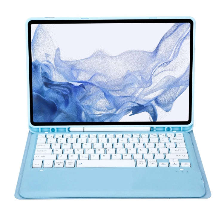 T800B Pen Slot Detachable Bluetooth Keyboard Leather Tablet Case For Samsung Galaxy Tab S8+/S7+/S...